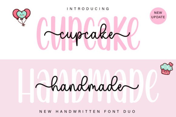 Cupcake Handmade Duo: A Font for Romantic Creations