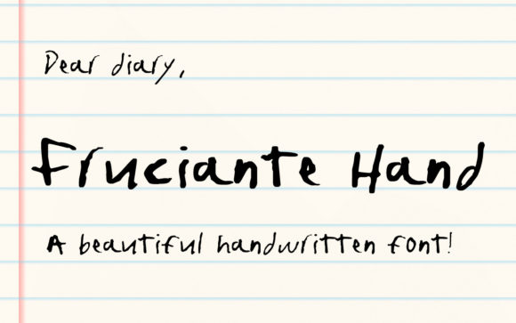 Fruciante Hand: A Script Font That Flows With Natural Style
